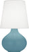 Robert Abbey - One Light Table Lamp - June - Matte Steel Blue Glazed Ceramic- Union Lighting Luminaires Decor