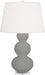 Robert Abbey - One Light Table Lamp - Triple Gourd - Matte Smoky Taupe Glazed Ceramic w/Lucite Base- Union Lighting Luminaires Decor