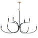 Maxim - Eight Light Chandelier - Charlton - Black / Antique Brass- Union Lighting Luminaires Decor