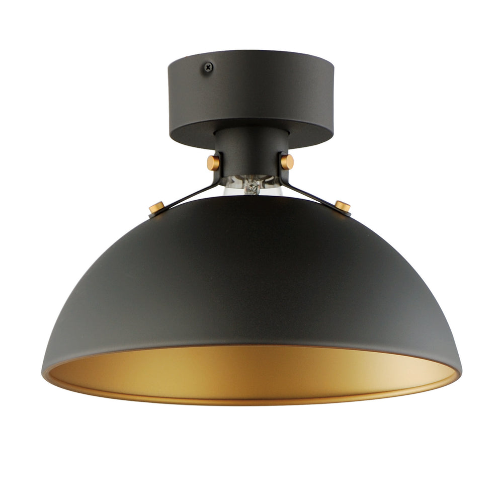 Maxim - One Light Flush Mount - Dawn - Antique Brass / Black- Union Lighting Luminaires Decor