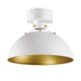Maxim - One Light Flush Mount - Dawn - White/Satin Brass- Union Lighting Luminaires Decor