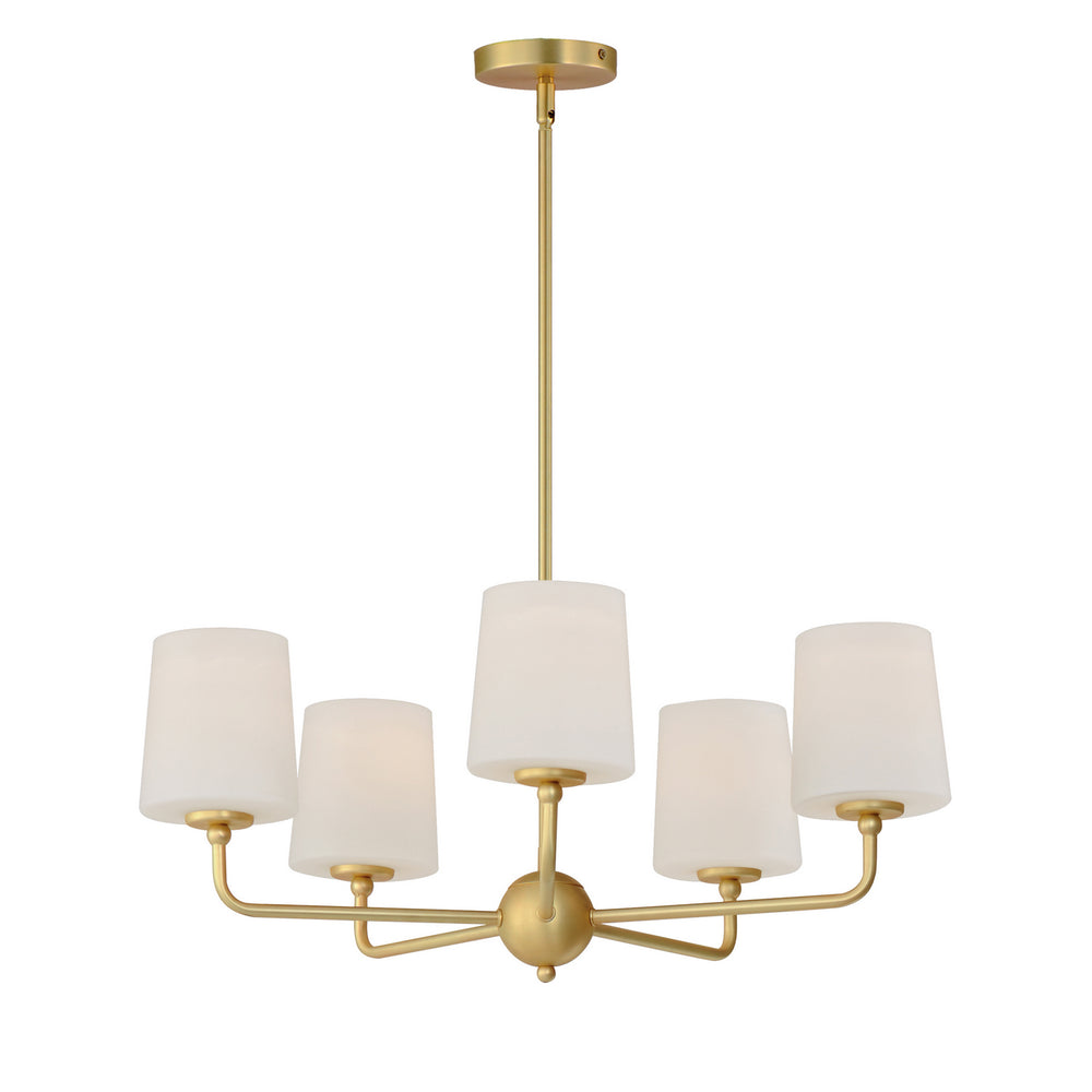 Maxim - Five Light Chandelier - Bristol - Satin Brass- Union Lighting Luminaires Decor