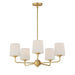 Maxim - Five Light Chandelier - Bristol - Satin Brass- Union Lighting Luminaires Decor