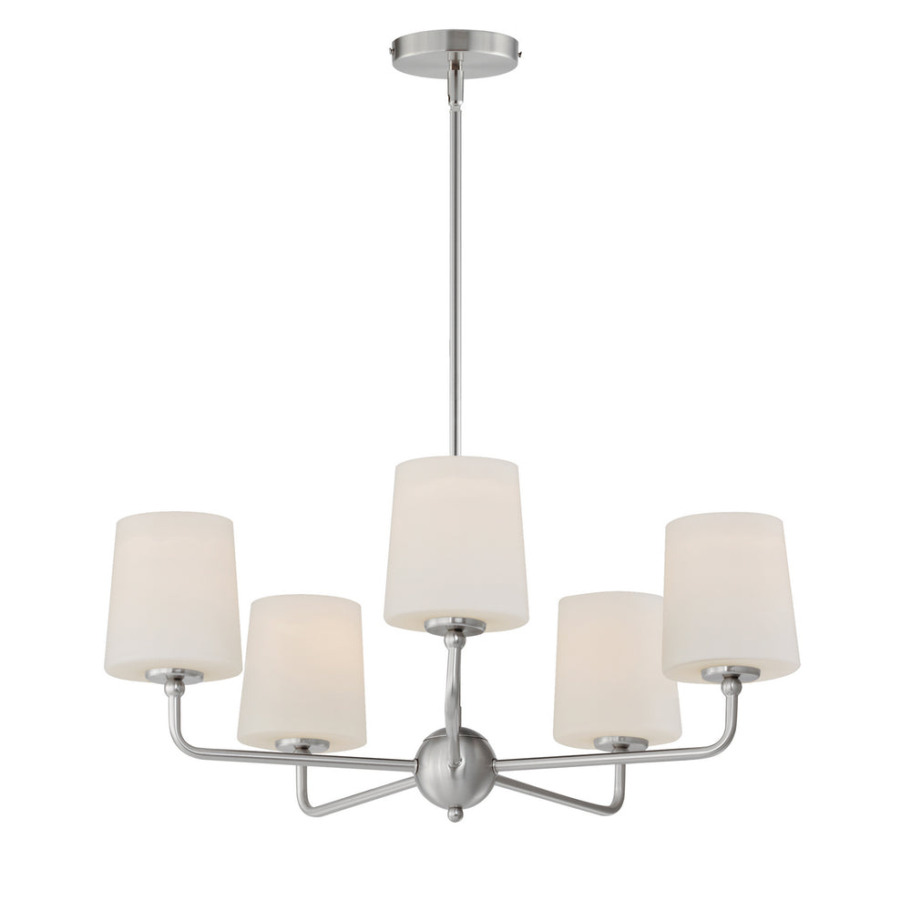 Maxim - Five Light Chandelier - Bristol - Satin Nickel- Union Lighting Luminaires Decor