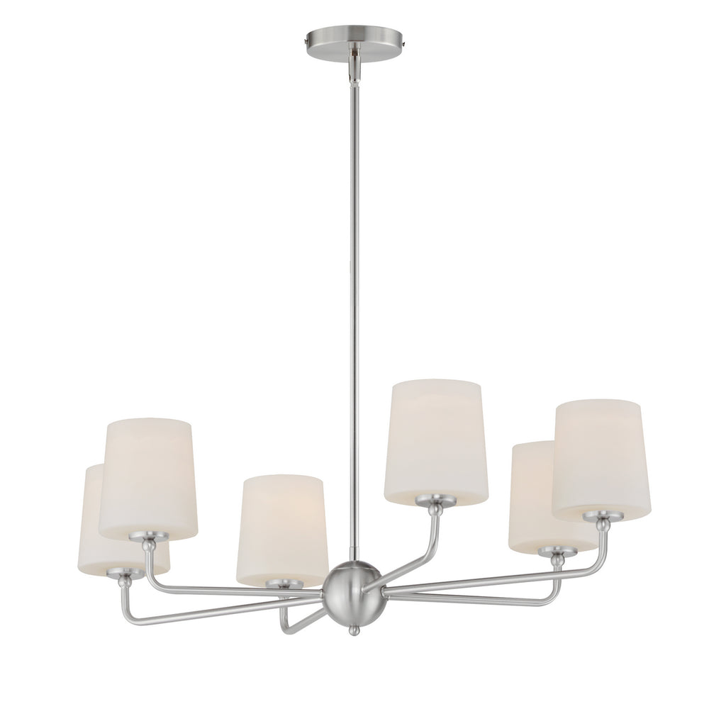 Maxim - Six Light Chandelier - Bristol - Satin Nickel- Union Lighting Luminaires Decor