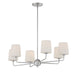 Maxim - Six Light Chandelier - Bristol - Satin Nickel- Union Lighting Luminaires Decor