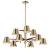 Maxim - LED Chandelier - Carlo - Dark Bronze, Leather, Heritage Brass- Union Lighting Luminaires Decor