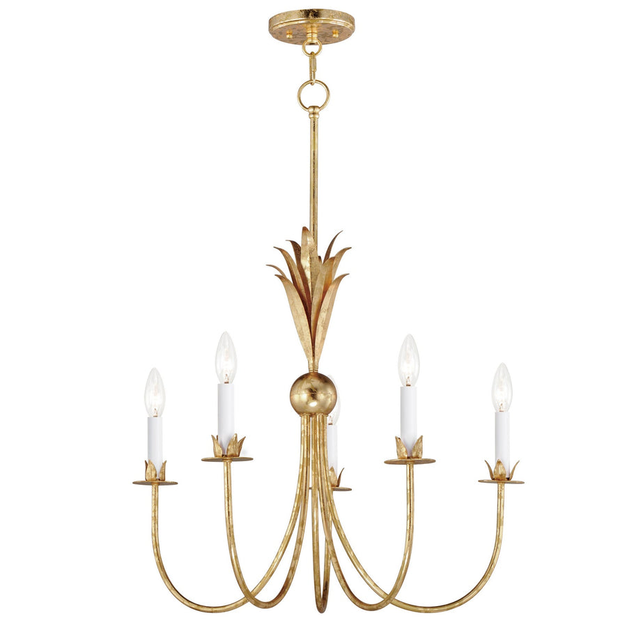 Maxim - Five Light Chandelier - Paloma - Gold Leaf- Union Lighting Luminaires Decor