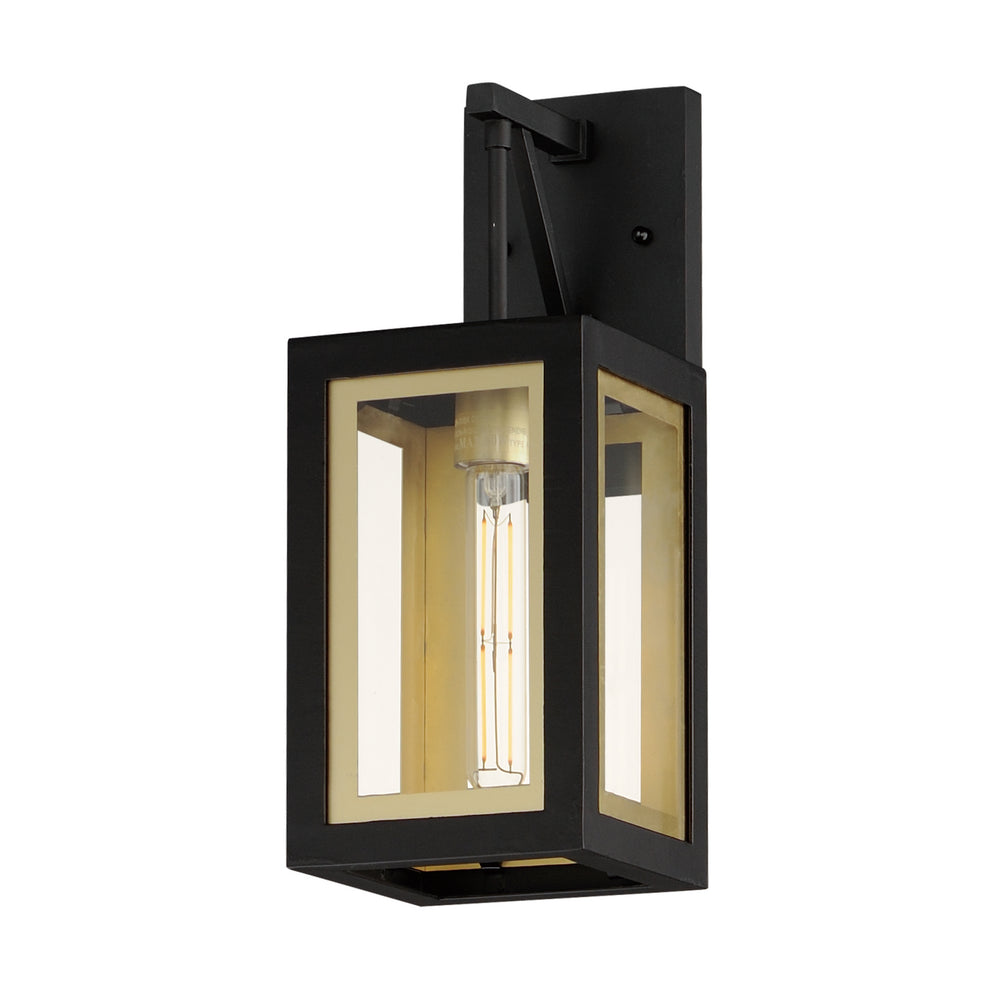 Maxim - One Light Outdoor Wall Sconce - Neoclass - Black / Gold- Union Lighting Luminaires Decor