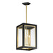 Maxim - Four Light Outdoor Pendant - Neoclass - Black / Gold- Union Lighting Luminaires Decor