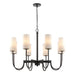 Maxim - Eight Light Chandelier - Town and Country - Black- Union Lighting Luminaires Decor