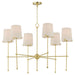 Maxim - Six Light Chandelier - Huntington - Satin Brass- Union Lighting Luminaires Decor