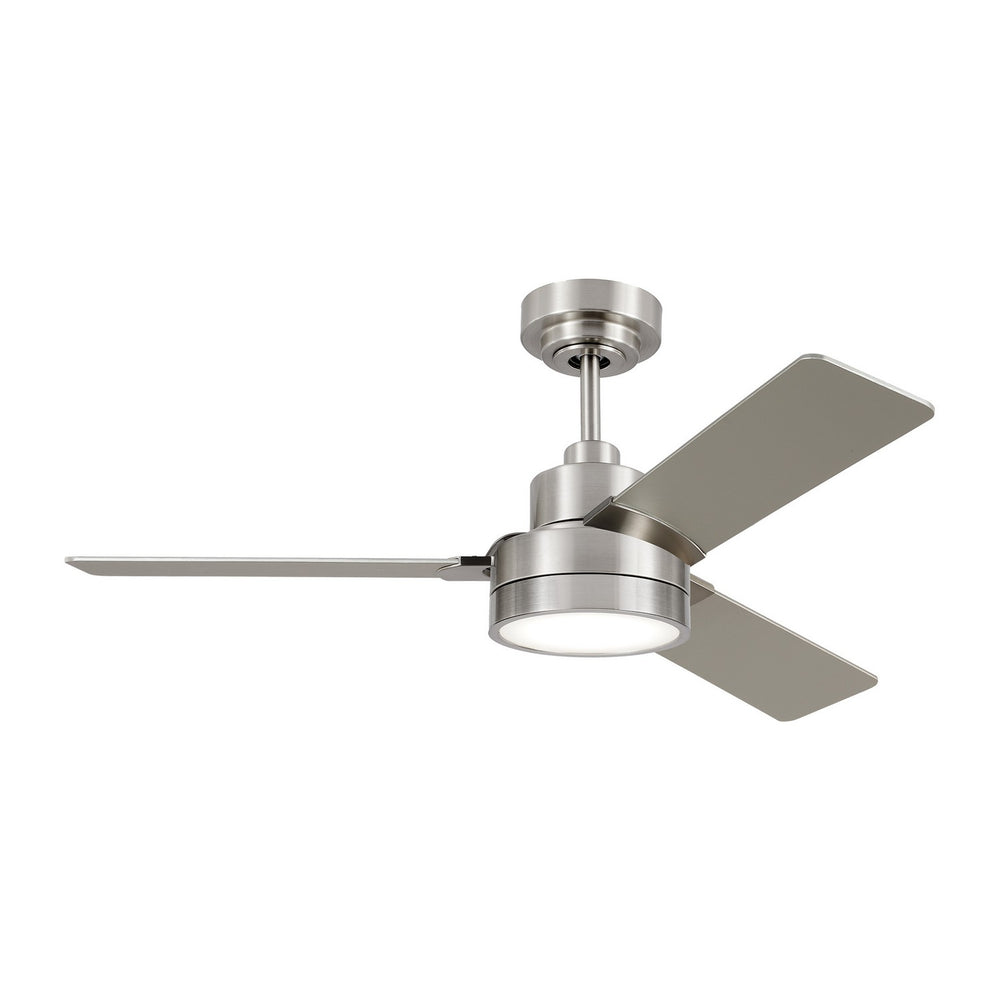 Generation Lighting Canada - 44" Ceiling Fan - Jovie - Brushed Steel- Union Lighting Luminaires Decor