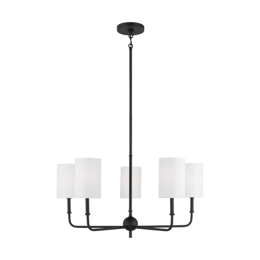 Visual Comfort Studio Canada - Five Light Chandelier - Foxdale - Midnight Black- Union Lighting Luminaires Decor
