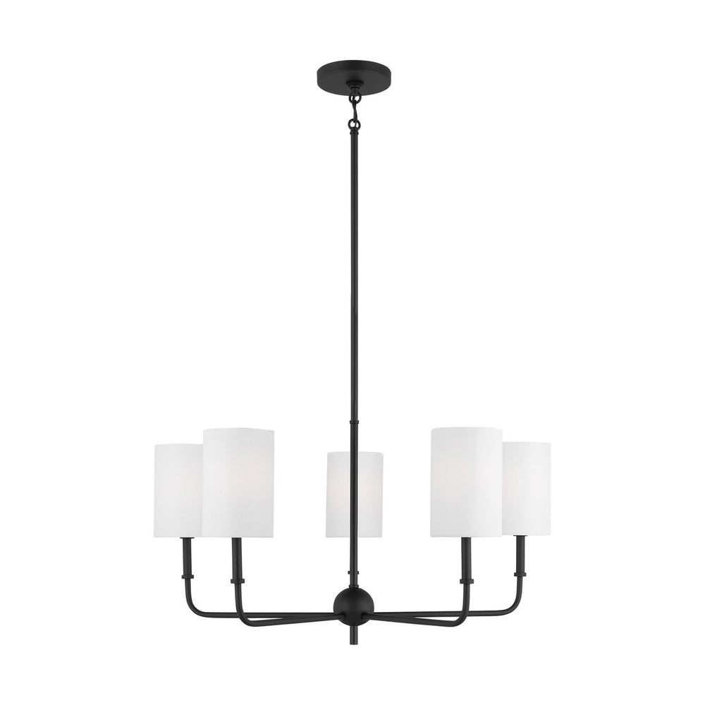 Visual Comfort Studio Canada - Five Light Chandelier - Foxdale - Midnight Black- Union Lighting Luminaires Decor