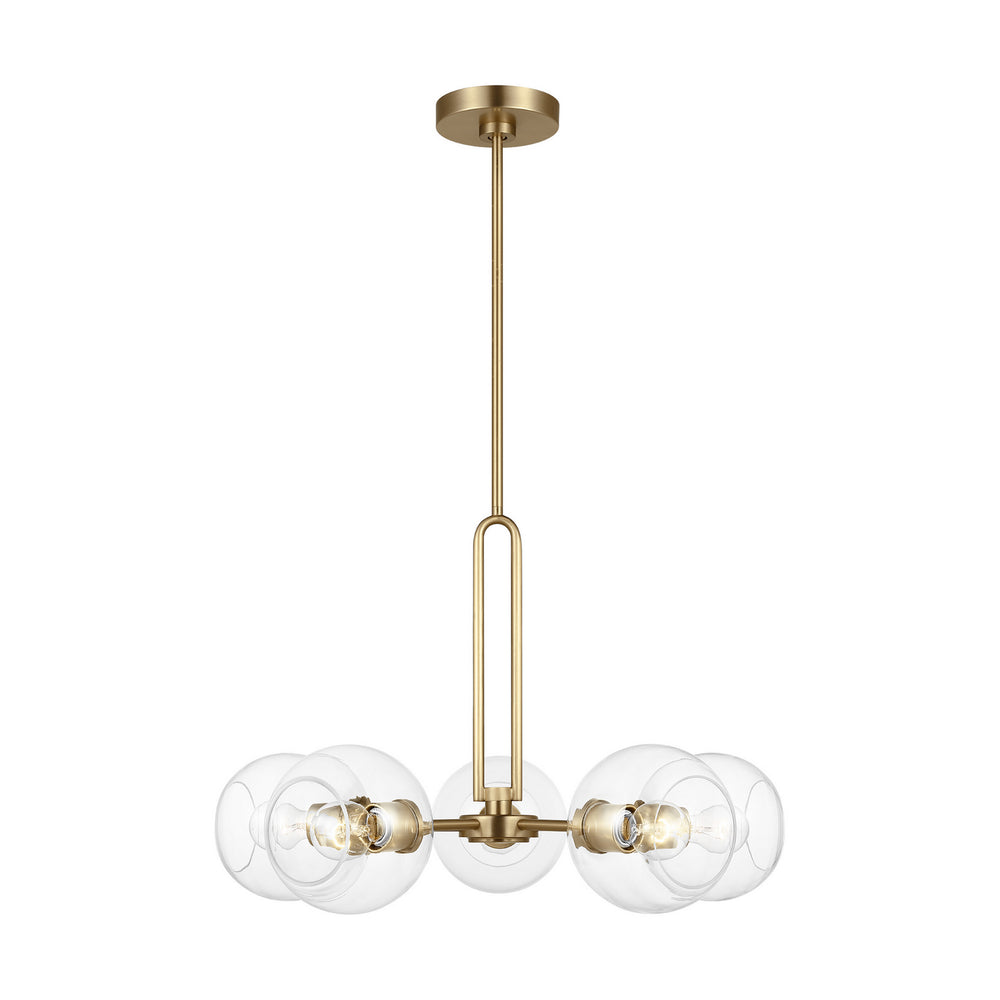 Visual Comfort Studio Canada - Five Light Chandelier - Codyn - Satin Brass- Union Lighting Luminaires Decor