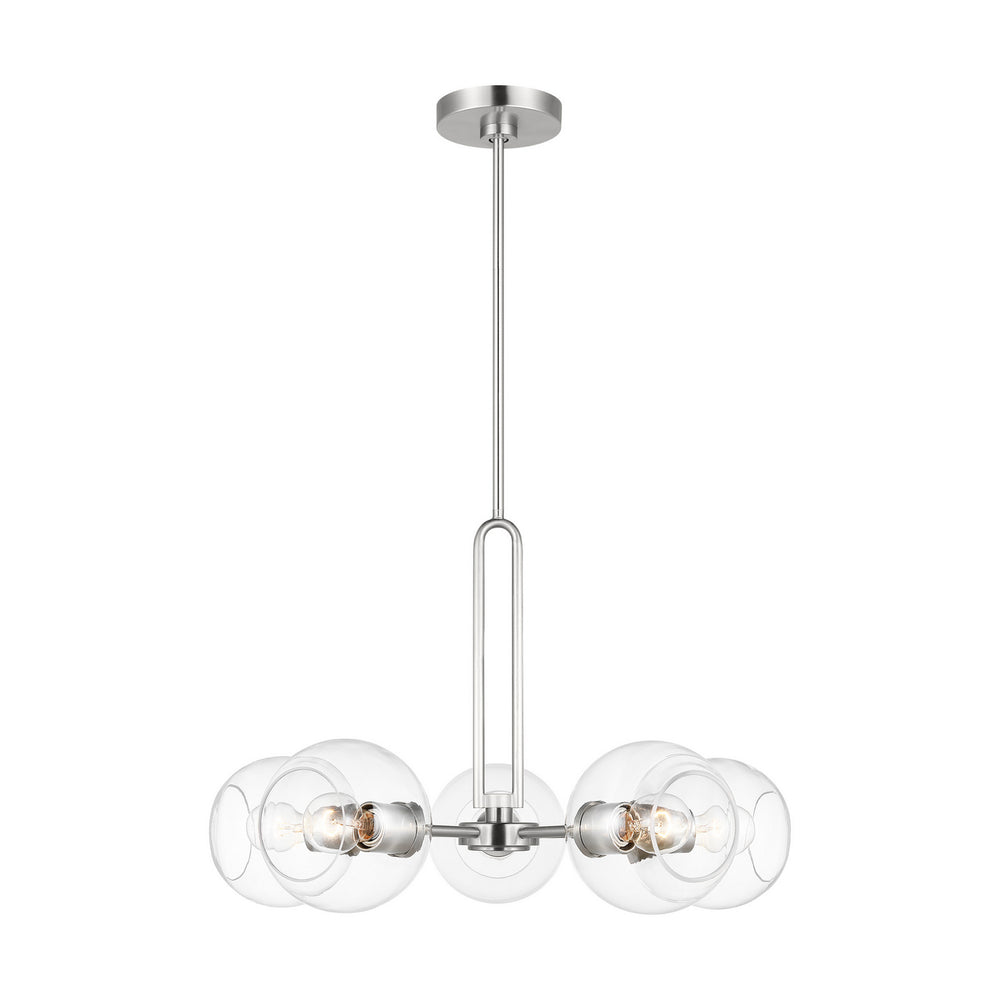 Visual Comfort Studio Canada - Five Light Chandelier - Codyn - Brushed Nickel- Union Lighting Luminaires Decor