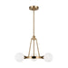 Visual Comfort Studio Canada - Three Light Chandelier - Clybourn - Satin Brass- Union Lighting Luminaires Decor