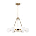 Visual Comfort Studio Canada - Six Light Chandelier - Clybourn - Satin Brass- Union Lighting Luminaires Decor