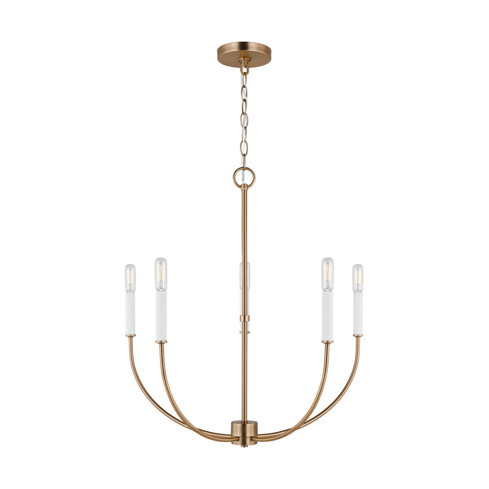 Visual Comfort Studio Canada - Five Light Chandelier - Greenwich - Satin Brass- Union Lighting Luminaires Decor