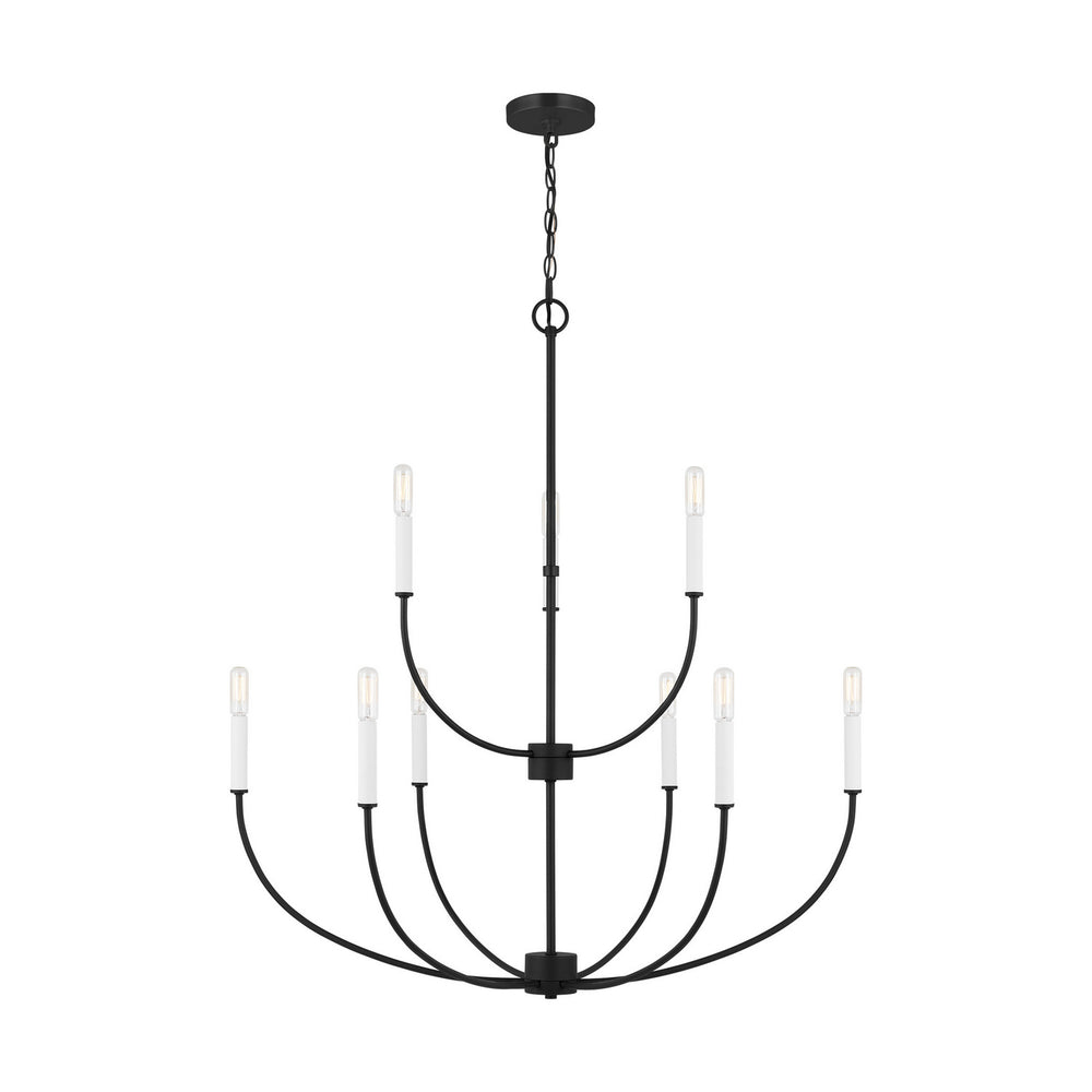 Visual Comfort Studio Canada - Nine Light Chandelier - Greenwich - Midnight Black- Union Lighting Luminaires Decor