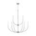 Visual Comfort Studio Canada - Nine Light Chandelier - Greenwich - Brushed Nickel- Union Lighting Luminaires Decor