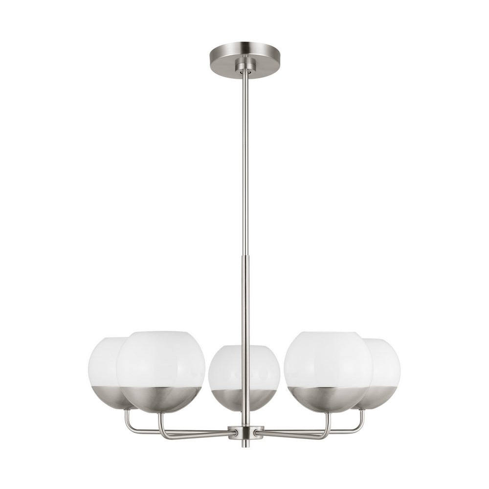 Visual Comfort Studio Canada - Five Light Chandelier - Alvin - Brushed Nickel- Union Lighting Luminaires Decor