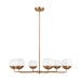 Visual Comfort Studio Canada - Six Light Chandelier - Alvin - Satin Brass- Union Lighting Luminaires Decor
