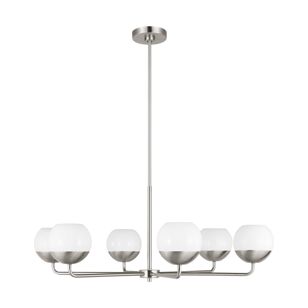 Visual Comfort Studio Canada - Six Light Chandelier - Alvin - Brushed Nickel- Union Lighting Luminaires Decor