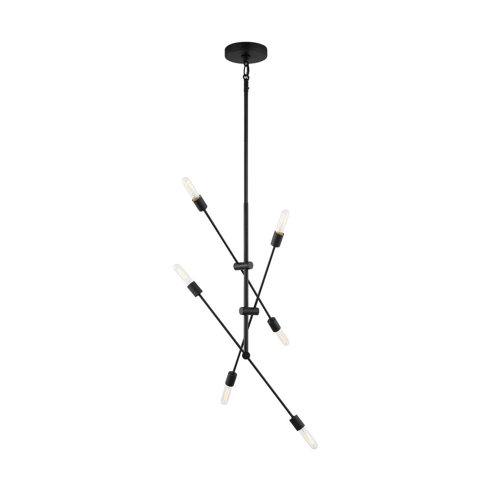 Visual Comfort Studio Canada - Six Light Chandelier - Axis - Midnight Black- Union Lighting Luminaires Decor