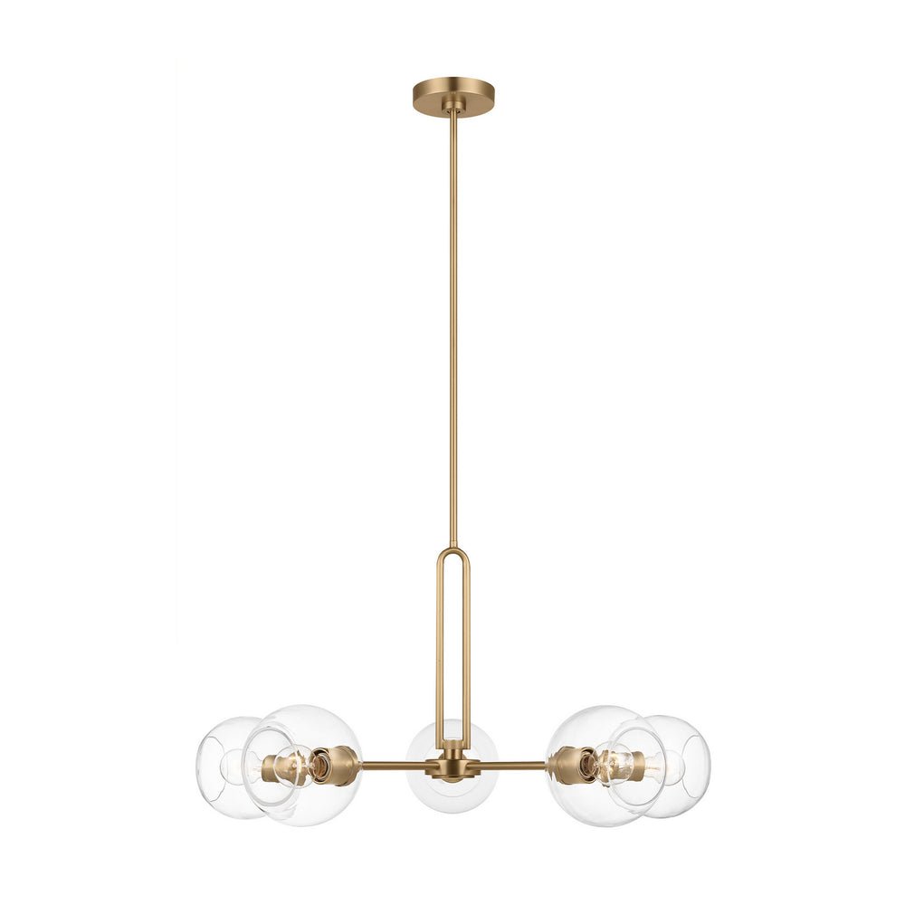 Visual Comfort Studio Canada - Five Light Chandelier - Codyn - Satin Brass- Union Lighting Luminaires Decor