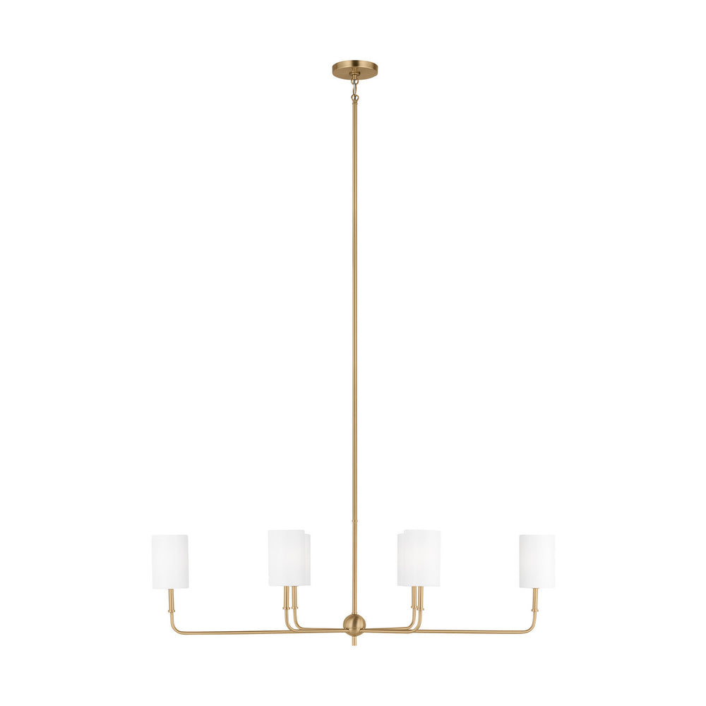 Visual Comfort Studio Canada - Six Light Chandelier - Foxdale - Satin Brass- Union Lighting Luminaires Decor