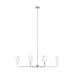 Visual Comfort Studio Canada - Six Light Chandelier - Foxdale - Brushed Nickel- Union Lighting Luminaires Decor