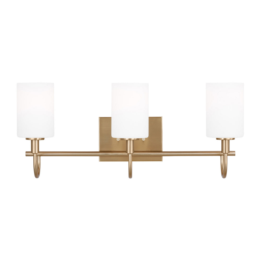 Visual Comfort Studio Canada - Three Light Bath Vanity - Oak Moore - Satin Brass- Union Lighting Luminaires Decor