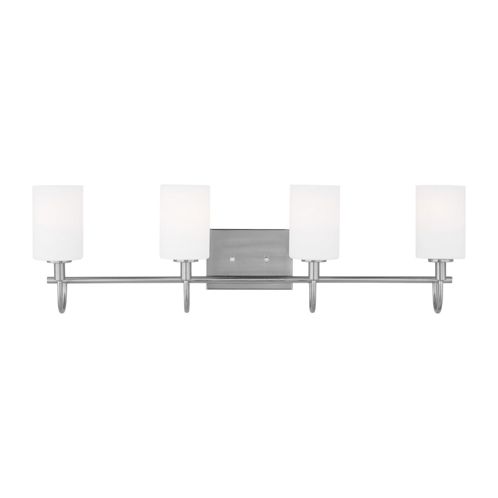 Visual Comfort Studio Canada - Four Light Bath Vanity - Oak Moore - Brushed Nickel- Union Lighting Luminaires Decor