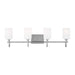 Visual Comfort Studio Canada - Four Light Bath Vanity - Oak Moore - Brushed Nickel- Union Lighting Luminaires Decor