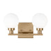 Visual Comfort Studio Canada - Two Light Bath Vanity - Clybourn - Satin Brass- Union Lighting Luminaires Decor