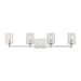 Visual Comfort Studio Canada - Four Light Bath Vanity - Fullton - Chrome- Union Lighting Luminaires Decor