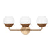 Visual Comfort Studio Canada - Three Light Bath Vanity - Alvin - Satin Brass- Union Lighting Luminaires Decor
