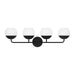 Visual Comfort Studio Canada - Four Light Bath Vanity - Alvin - Midnight Black- Union Lighting Luminaires Decor