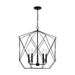 Visual Comfort Studio Canada - Five Light Pendant - Zarra - Midnight Black- Union Lighting Luminaires Decor