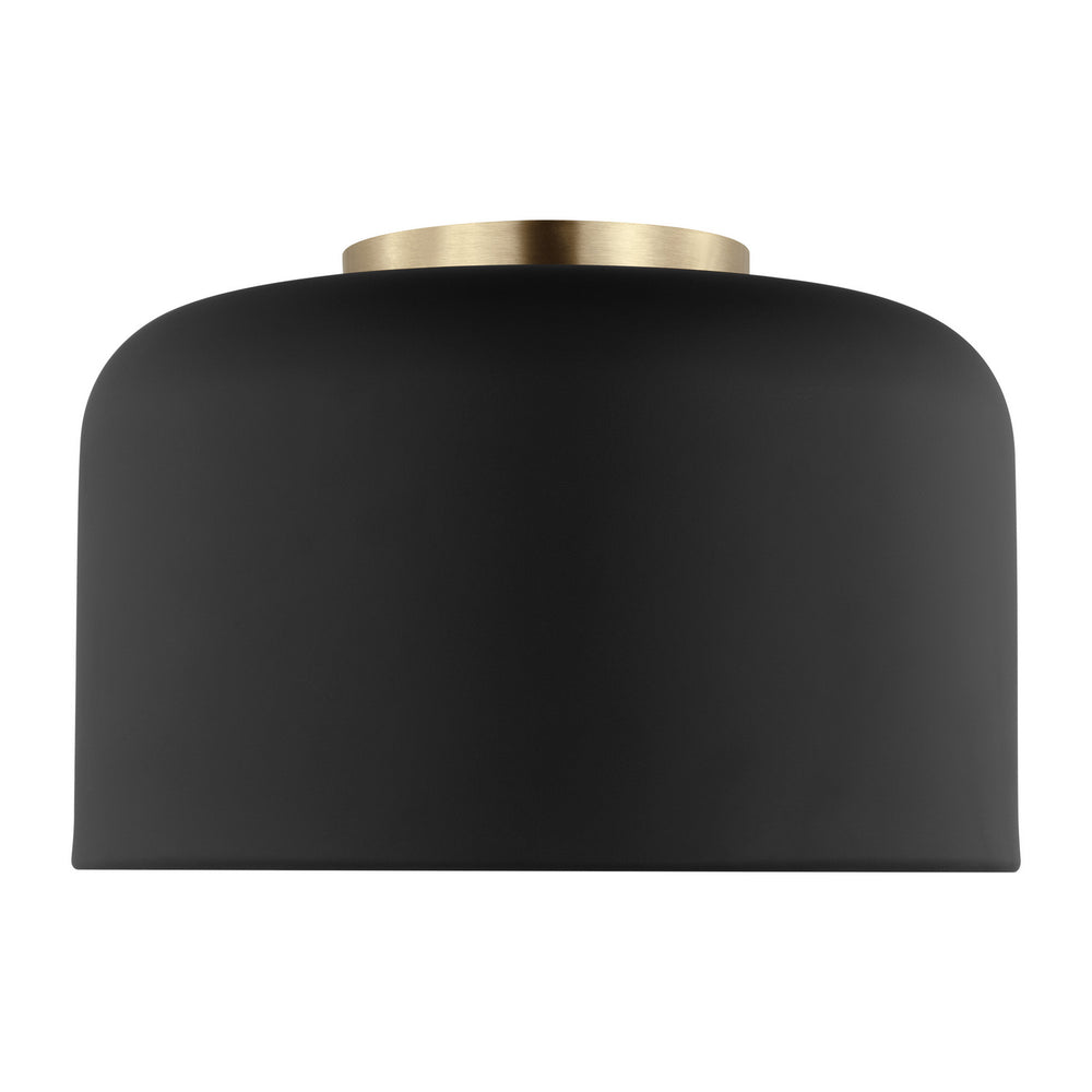 Visual Comfort Studio Canada - One Light Flush Mount - Malone - Midnight Black- Union Lighting Luminaires Decor