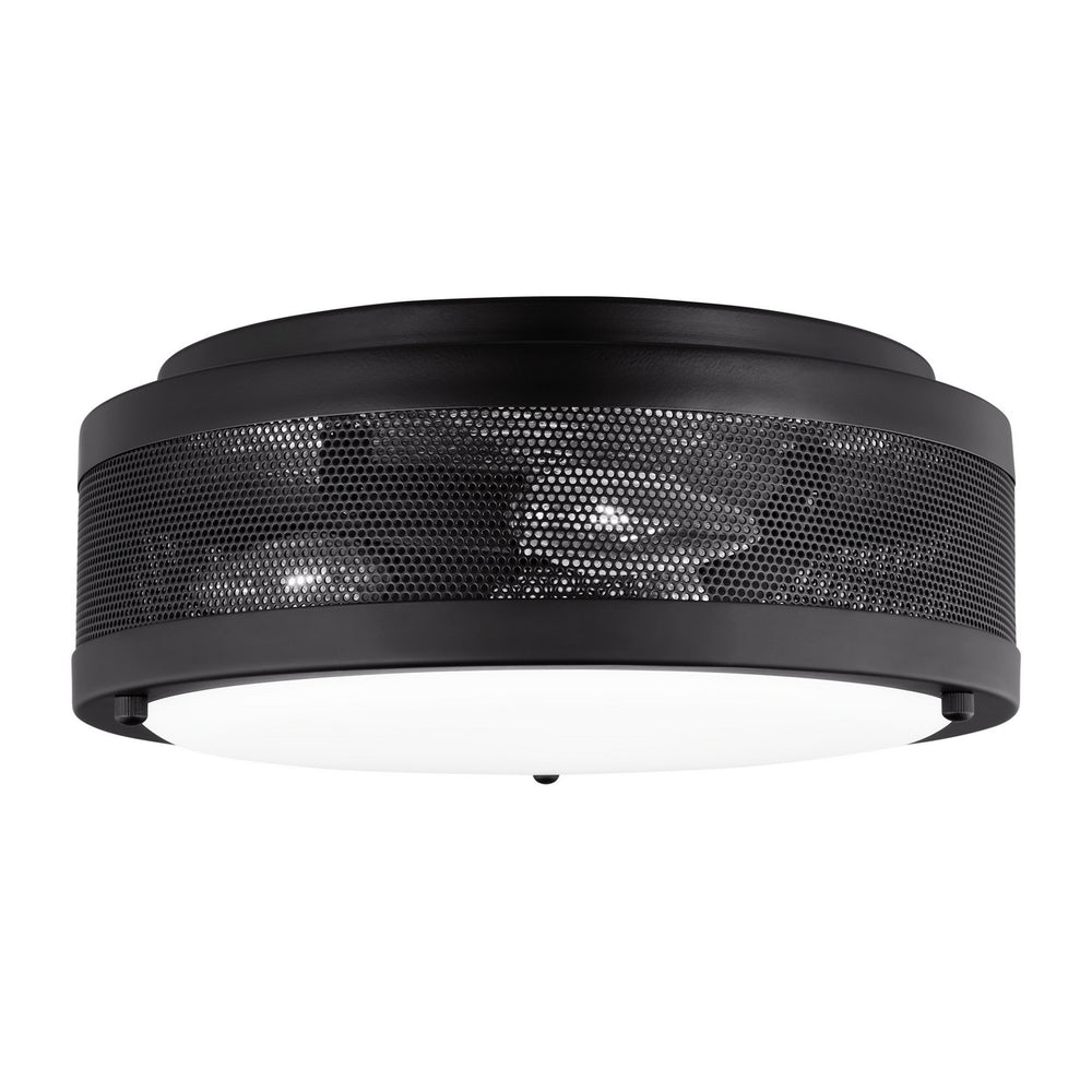 Visual Comfort Studio Canada - Three Light Flush Mount - Vander - Midnight Black- Union Lighting Luminaires Decor