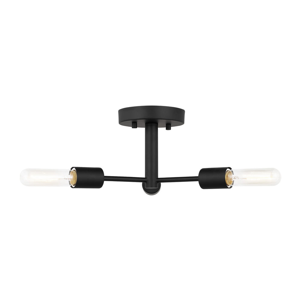 Visual Comfort Studio Canada - Three Light Semi-Flush Mount - Axis - Midnight Black- Union Lighting Luminaires Decor