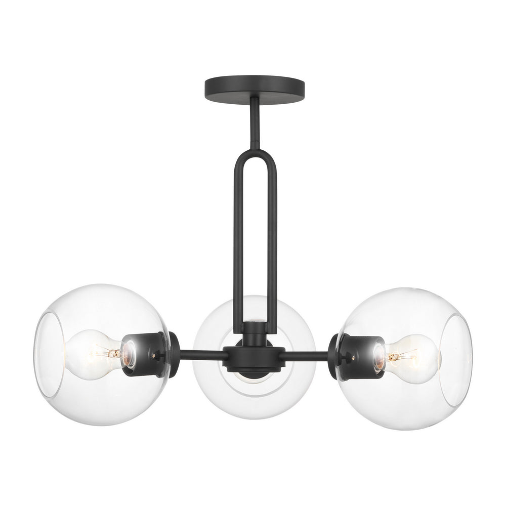 Visual Comfort Studio Canada - Three Light Semi-Flush Mount - Codyn - Midnight Black- Union Lighting Luminaires Decor
