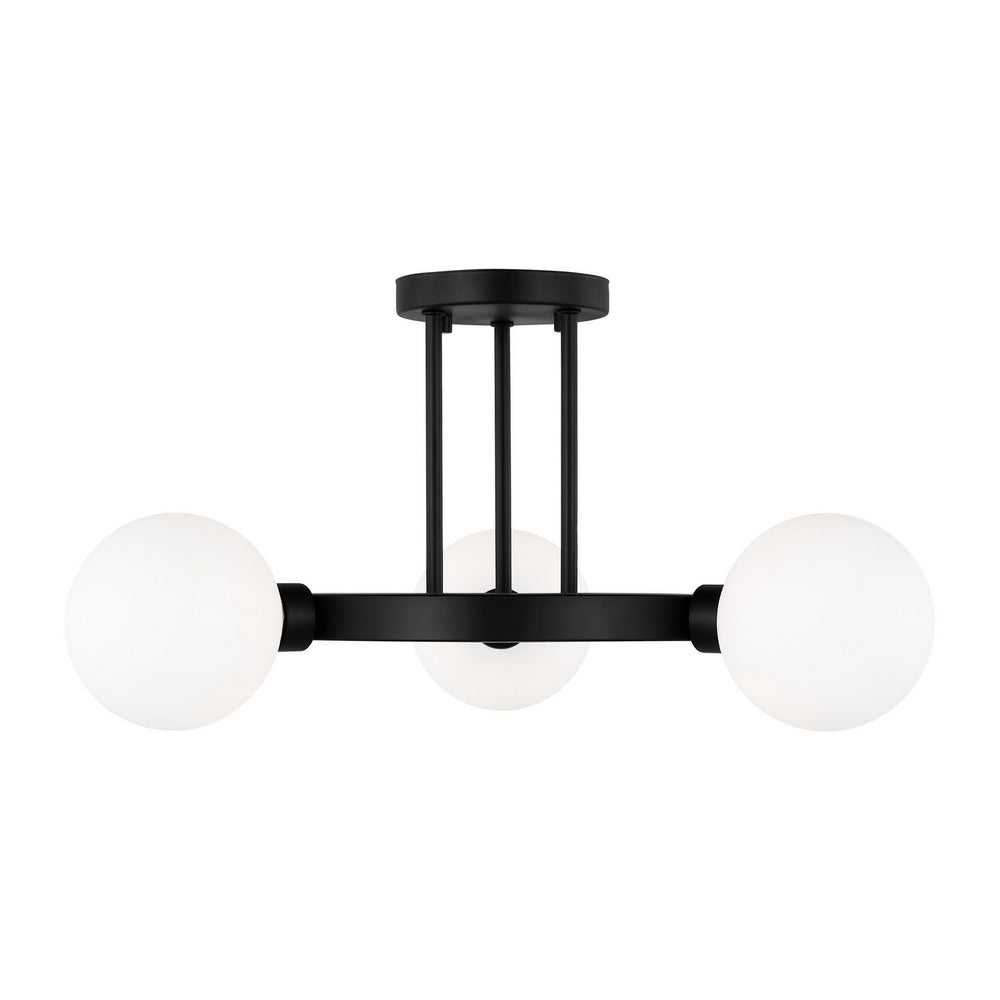 Visual Comfort Studio Canada - Three Light Semi-Flush Mount - Clybourn - Midnight Black- Union Lighting Luminaires Decor