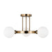 Visual Comfort Studio Canada - Three Light Semi-Flush Mount - Clybourn - Satin Brass- Union Lighting Luminaires Decor