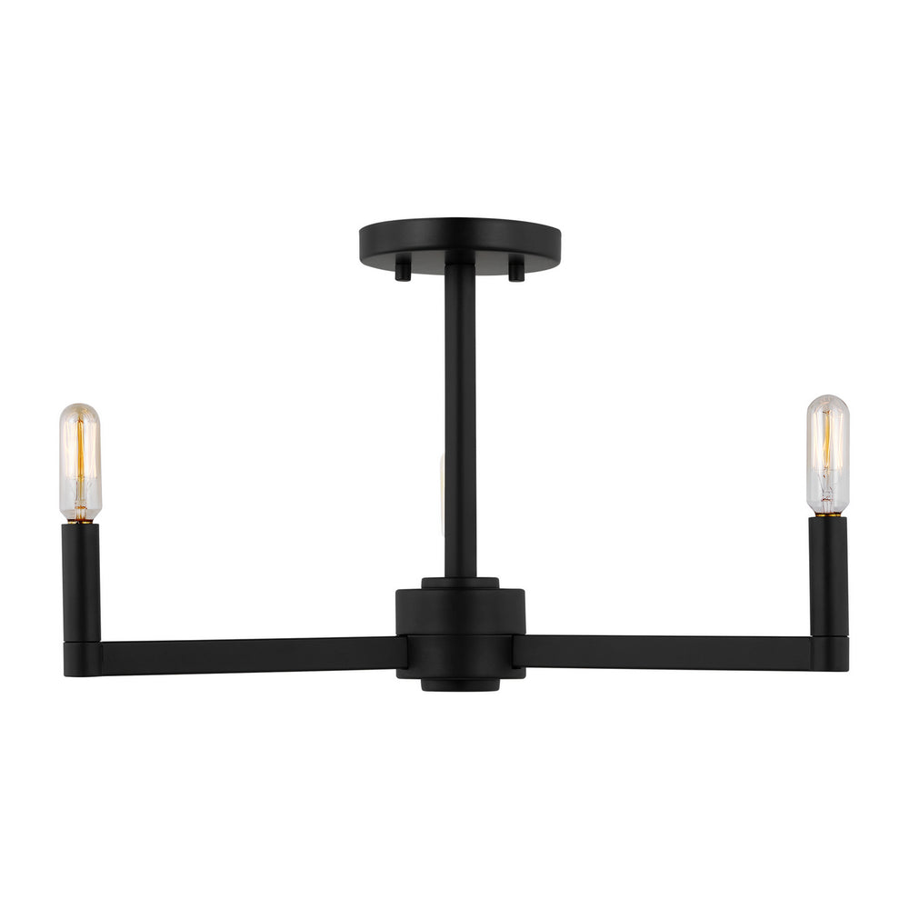 Visual Comfort Studio Canada - Three Light Semi-Flush Mount - Fullton - Midnight Black- Union Lighting Luminaires Decor
