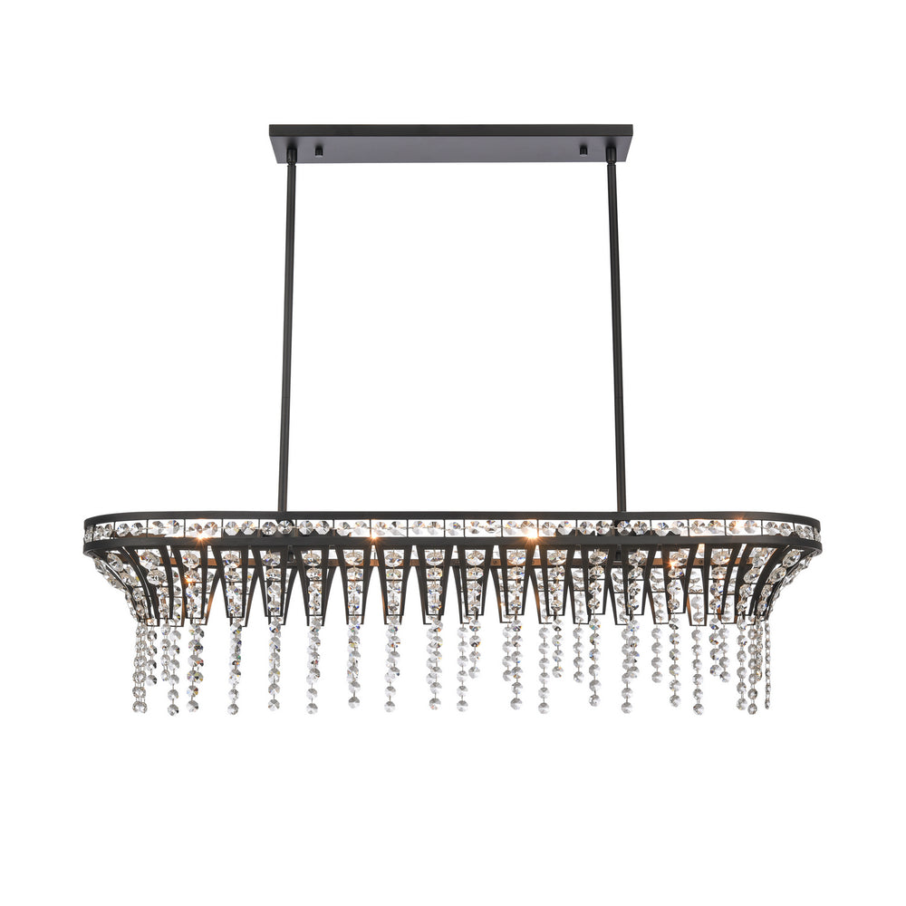 ELK Home - Four Light Linear Chandelier - Fantania - Matte Black- Union Lighting Luminaires Decor