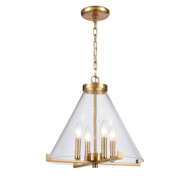 ELK Home - Four Light Pendant - The Holding - Satin Brass- Union Lighting Luminaires Decor